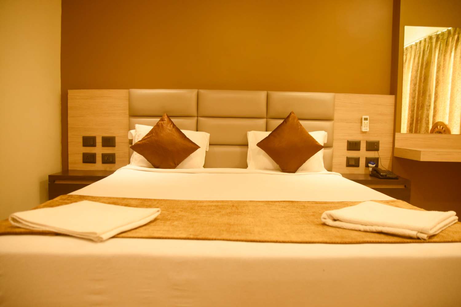 Deluxe AC King Bed Room at Hotel OM International Gokarna